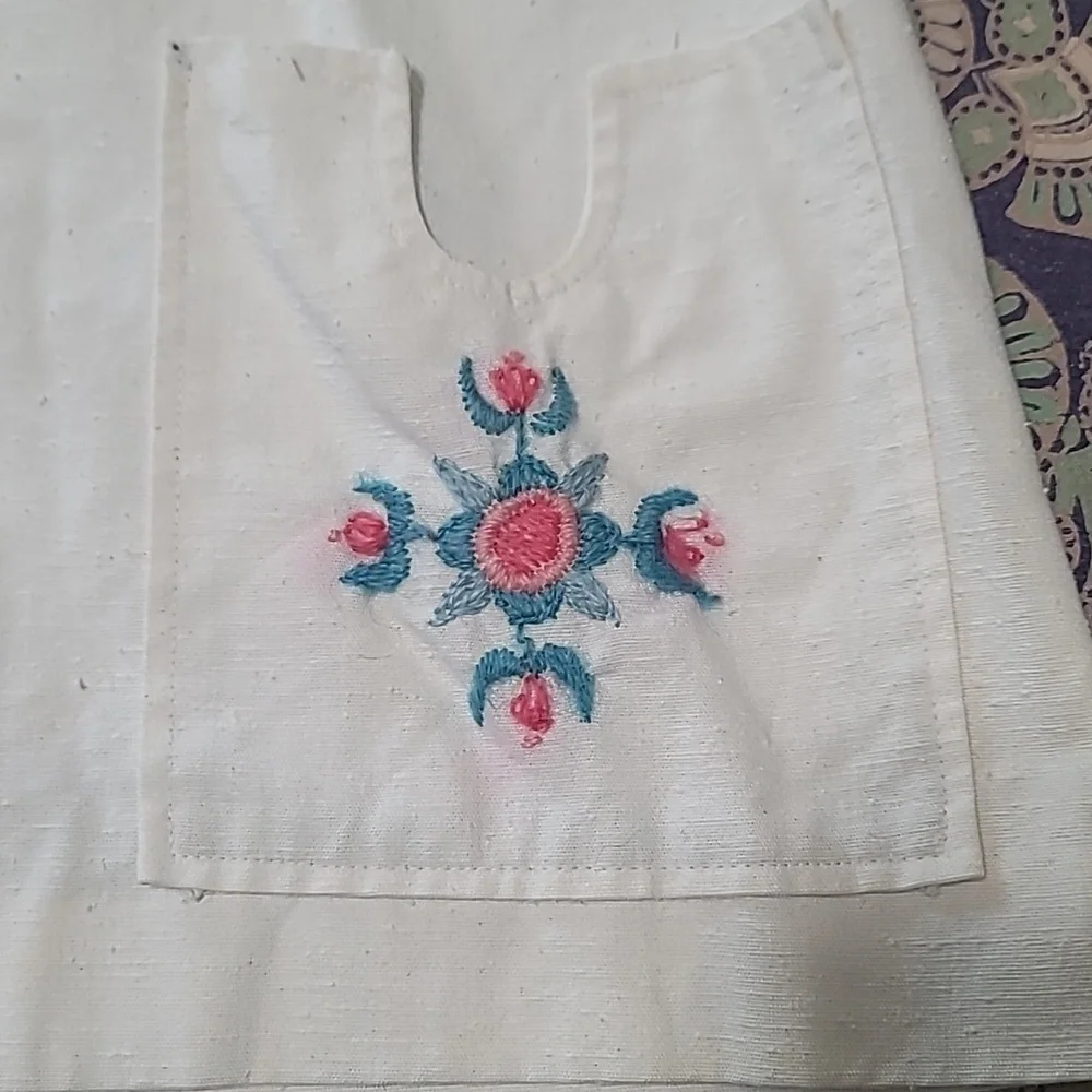 One-of-a-Kind Vintage Hand Embroidered Light Weight Linen Jacket - Picture 3 of 12